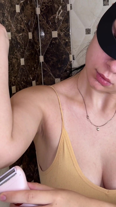 I'm shaving my arms with a new trimmer! My feminine secret! | Clip 2