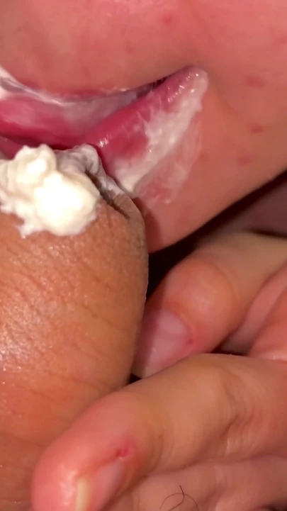 Stunning moment from "tiny creamy cock made a cum cocktail for blonde which she swallowed"