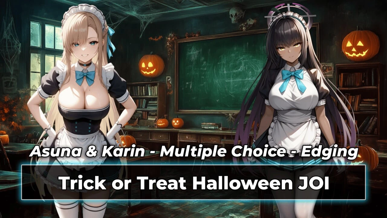 Trick or Treat JOI Game Ft Asuna & Karin