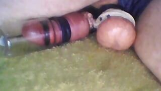 Tied Up Balls And Cock With Rings Cockhead Vacuum Suck From Behind layin