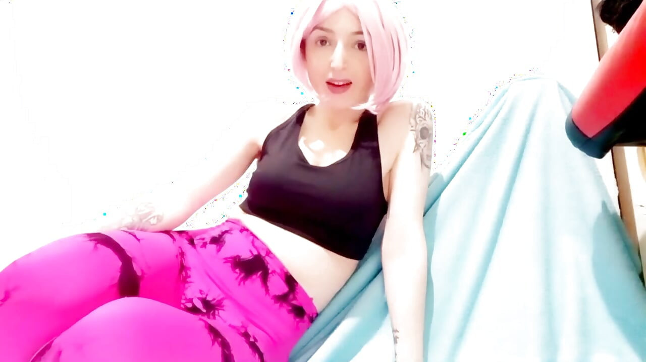 Step-sister wets yoga pants for you