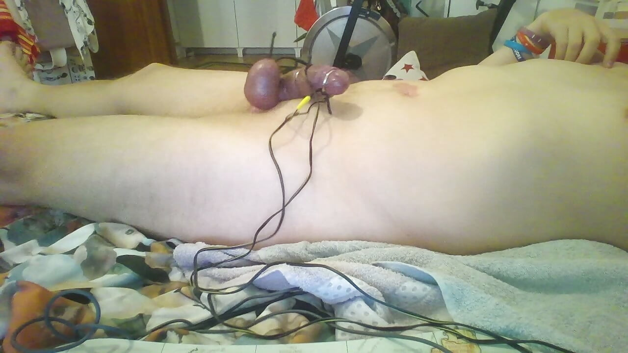 Remote Estim of my cock