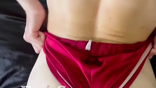 POV Assjob with Sexy Shorts Cumshot Petite PAWG Eva Summers