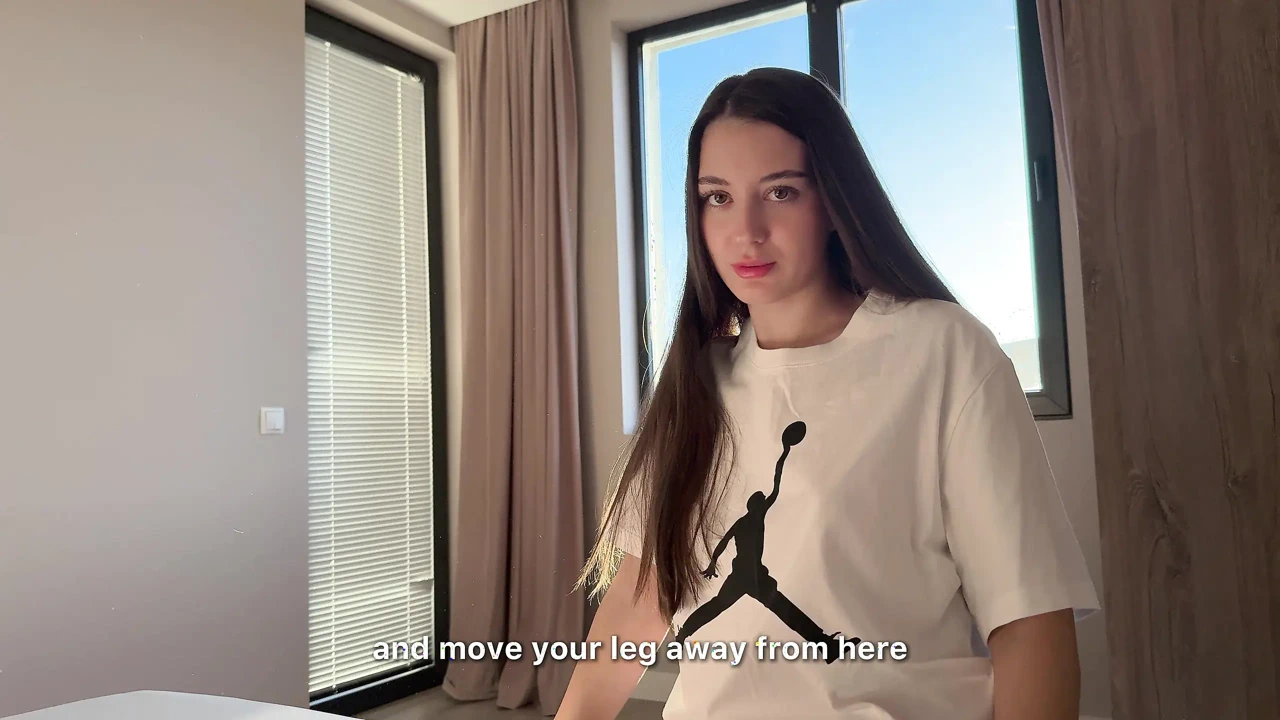 Big Ass Step-Sis Not Wearing Panties in My Bed - I Couldn't Resist and Accidently Cum Inside