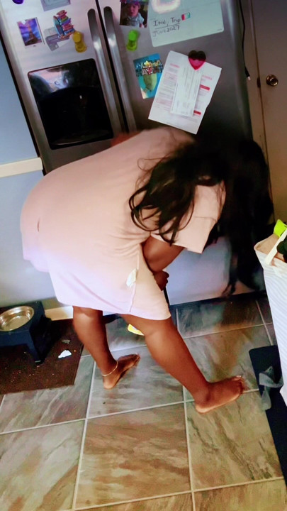 Cleaning the house in my pink muumuu come join me