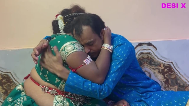 Suhag rat--- Frist night after marriage -- newly bride eating cum like a bitch
