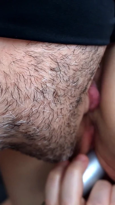 Iconic moment from "EATING YOUNG ASSHOLE in extreme close-up while enjoying herself"