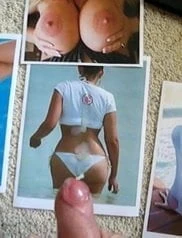 Cum on Charlotte Church bikini ass