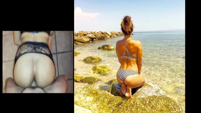Tributing to Suzana Gavazova while fucking gf in the ass