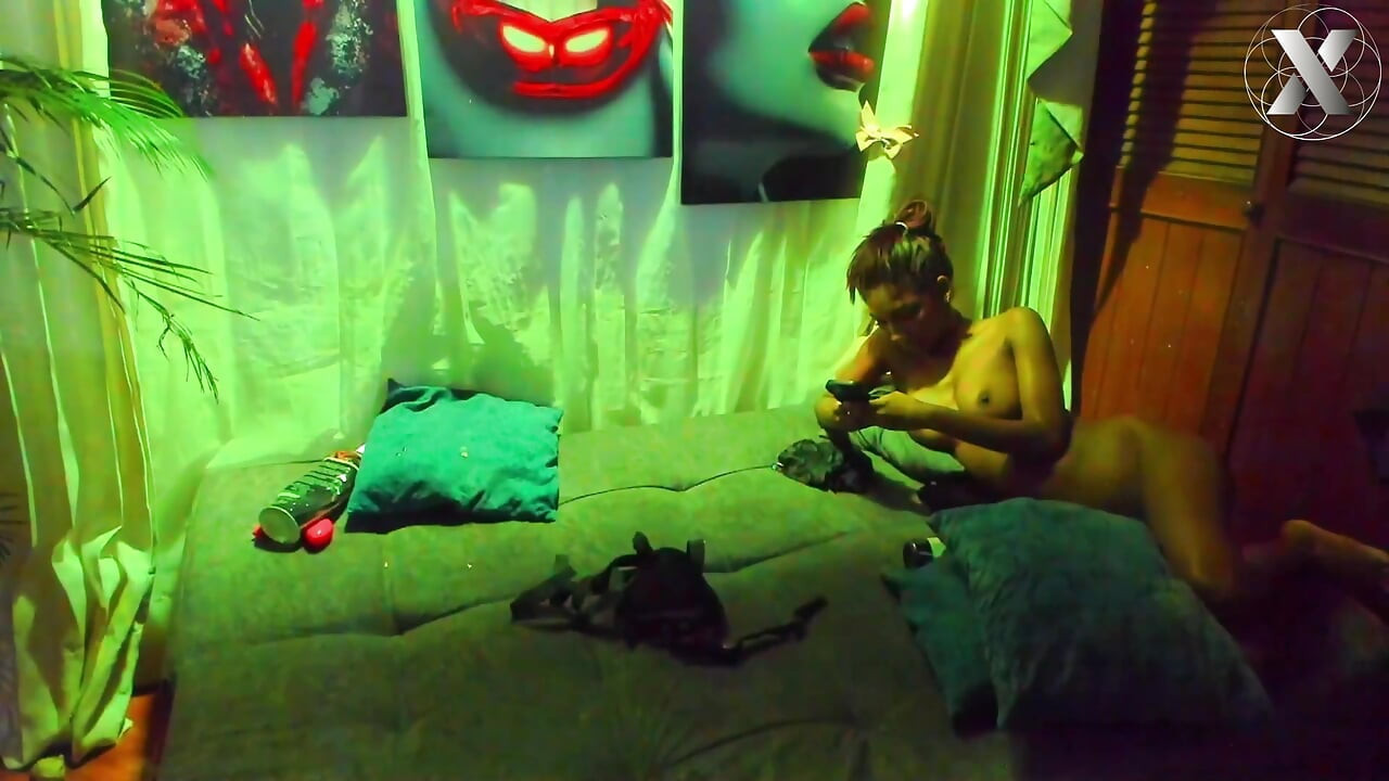 Double Lesbian Penetration: Strap-on in the Pussy and Dildo in the Ass