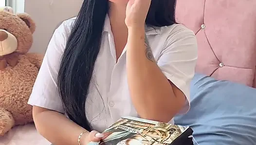 Colombian student from medellin riding a to orgasm