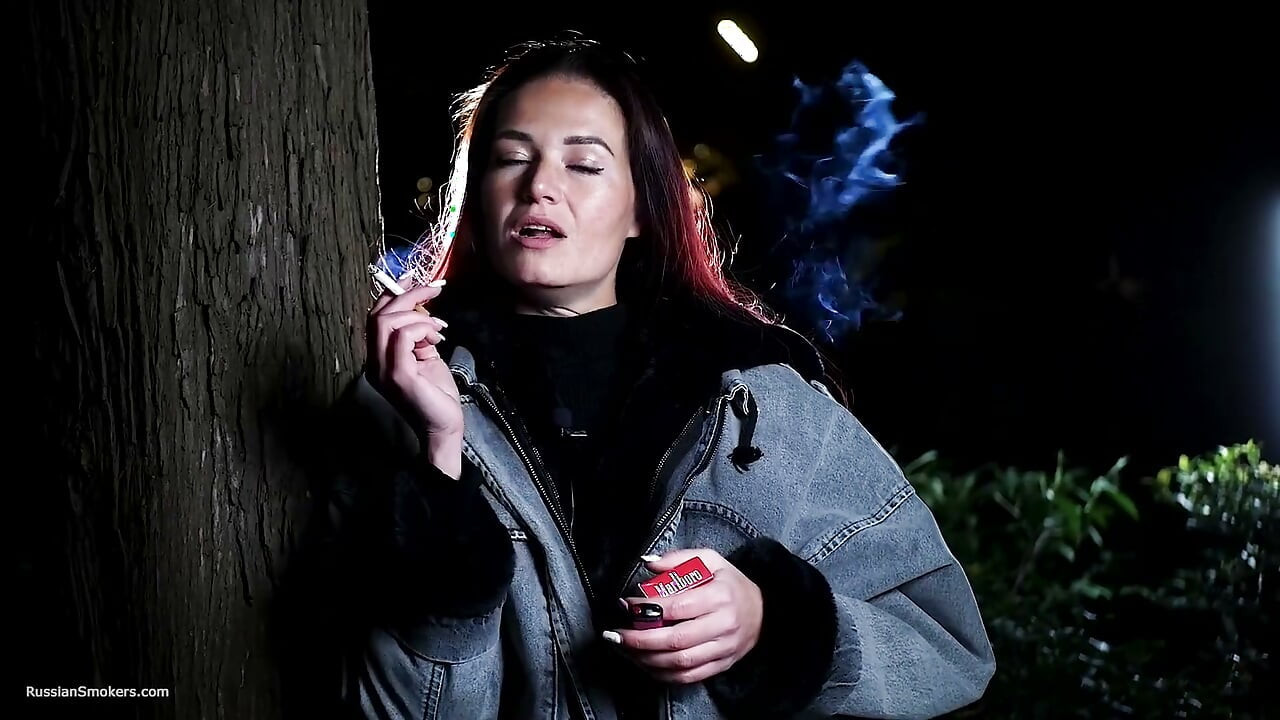 Seductive Russian Babe Smoking Cigarette Seaside Vibes