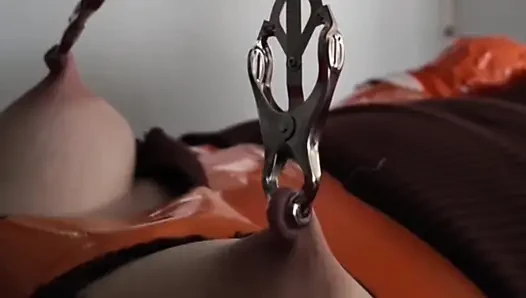 Part 2 - Tape Bondage, Crop Spanking, Nipple BDSM, Orgasms