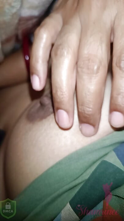 Shamrinee slut whore playing with boobs in slow motion