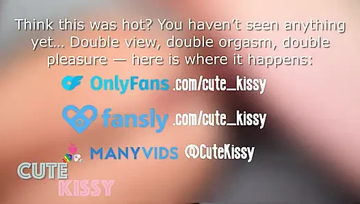 Side fuck with filling her tight pussy with cum