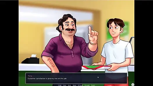 Summertime saga - Josephine gave Johannes a blowjob behind the counter ... Johannes fucked Tina