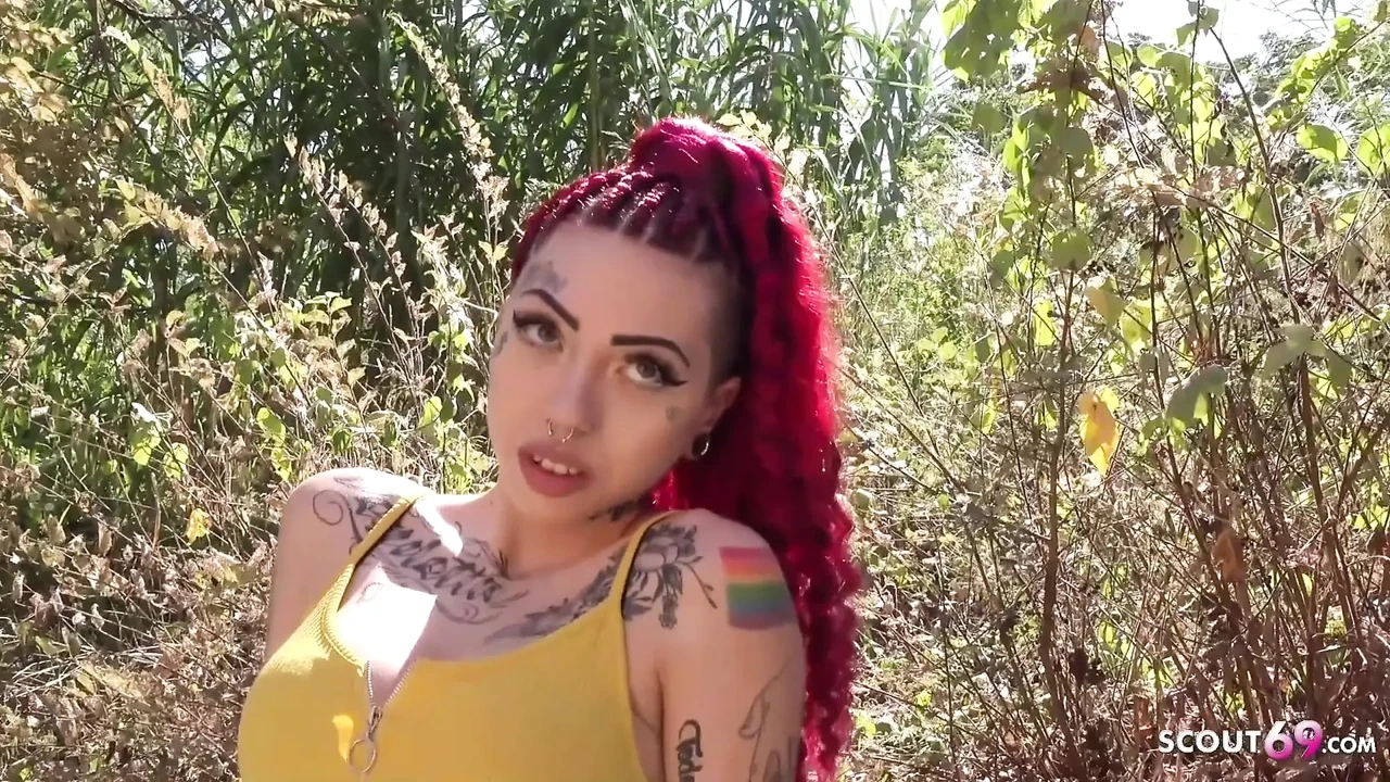 German Scout - Inked Redhead Girl Pantera Pickup for Casting Fuck