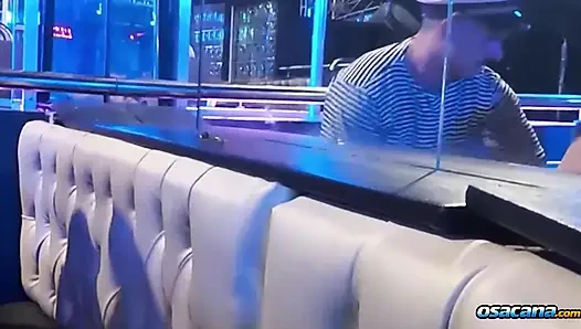 Inside the nightclub the crown gave me her hot