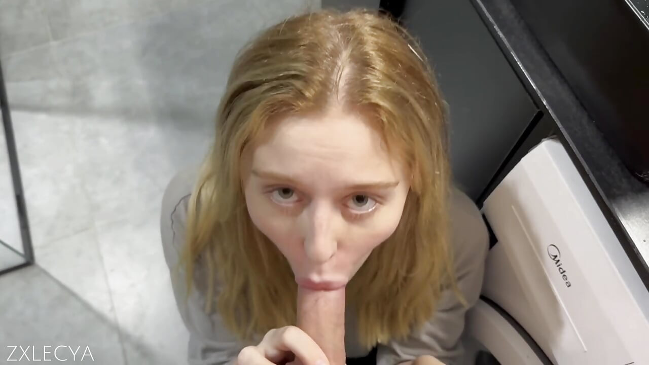 Stepsister asks for cum on her face while no one is at home