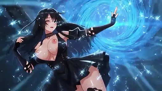 Sexy Gothic Babe Flashes Boobs and Wet Pussy, Deepthroat Blowjob & Cowgirl Cum Inside!