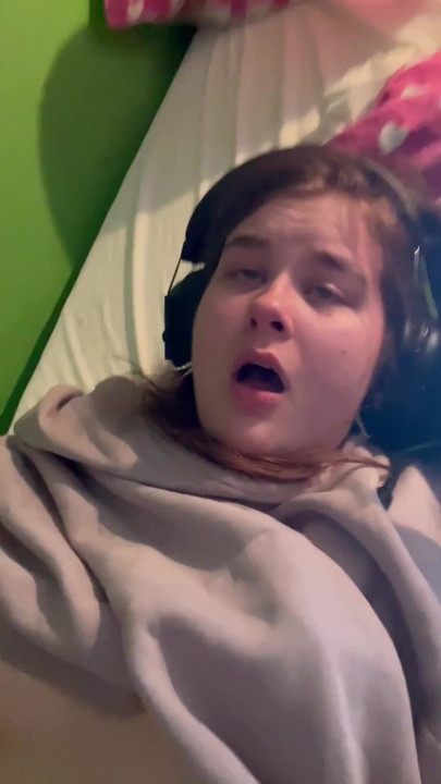 Thrilling moment from "Fucking myself in the bedroom"