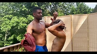 Outdoor Rim Fuck and BBC Creampie