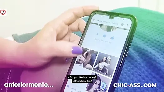 İspanyol koca karısını ateşli esmer latin genç kızla aldatıyor