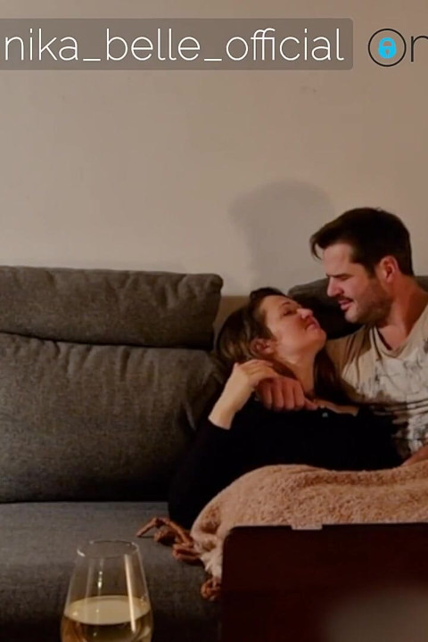 A Couple in Love Watches Porn on the Couch to Start the Fire conversation and dirty Talk