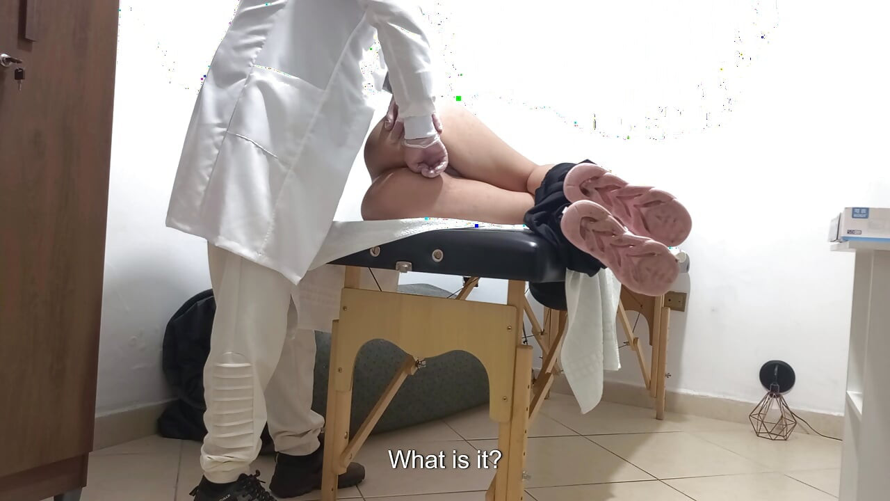Anal examination performed by a real proctologist.