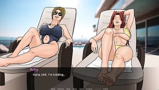 Экстаз Eva No08, две горячие крошки расслабляются у бассейна в скушном бикини