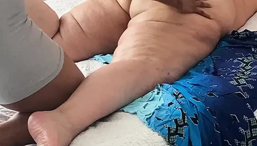 Hot Oil Milf Rub down Interracial Bareback sex