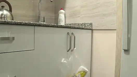 A Home Camera Watches My Wife in the Toilet, Kitchen, and Bedroom. Fetish Compilation. PAWG.