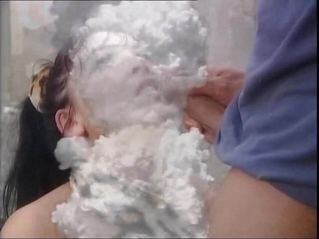 Sperm drunkard woman, wild sex outdoor!