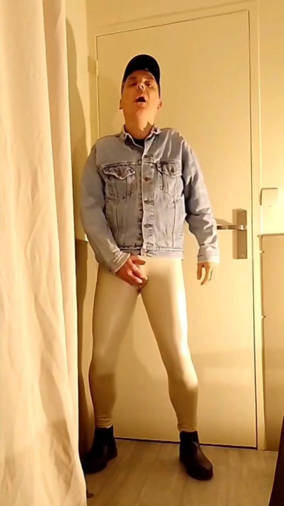Arousing in White Vinyl Leggings