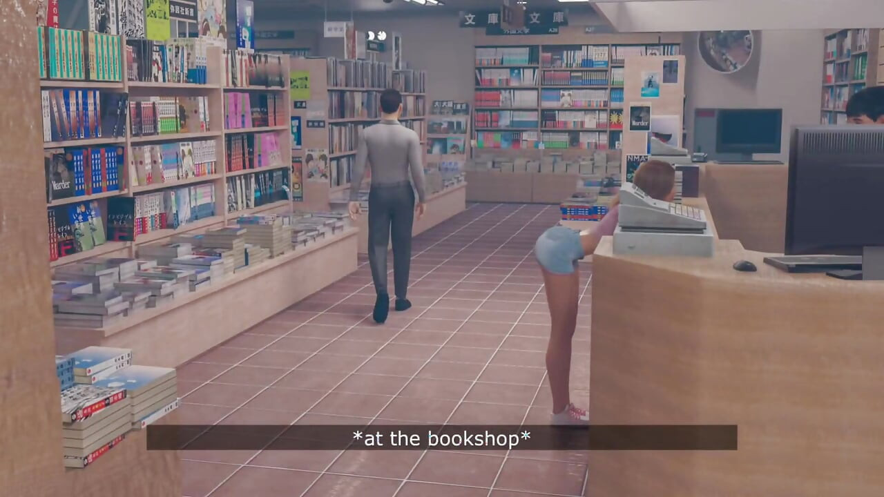 Dirty Stranger Sex Behind the Bookshelves
