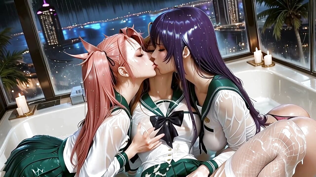 巨乳で巨尻の女の子たちが激しいセックスをする総集編。ワイフ・ヘンタイ・アニメーション。