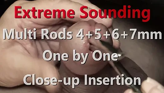 Extreme Sounding Multi Hegar Rods 4+5+6+7mm one by one Insertion 4K Close-up & live audio
