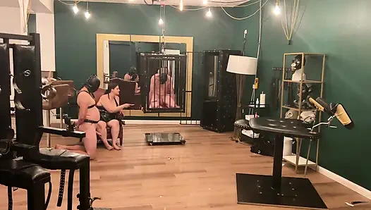 Gaping Anal Subs Stretched Wide by Dommes' Throbbing Toys