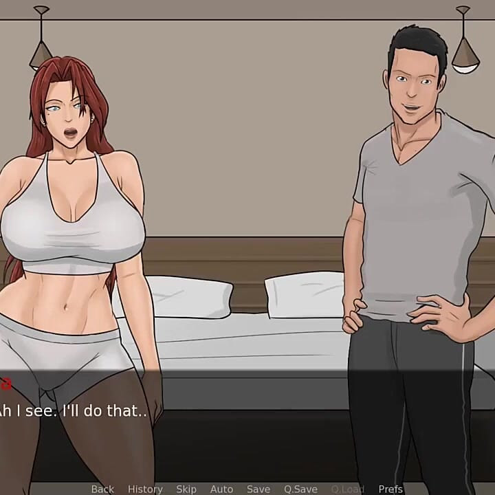 Eva's Ecstasy Gameplay #05 Busty Redhead Is Trained by the Boss to Be Submissive.