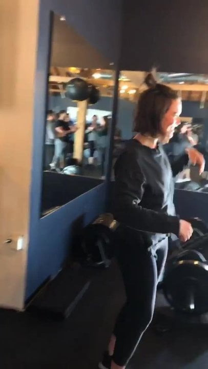 Mandy Moore at the gym on her 35th birthday