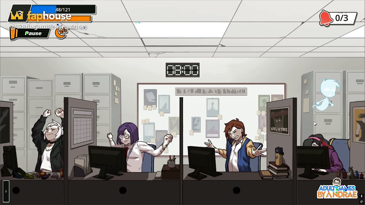 Femboy Ghost Gameplay Part 1 - Discreet Masturbation at Work