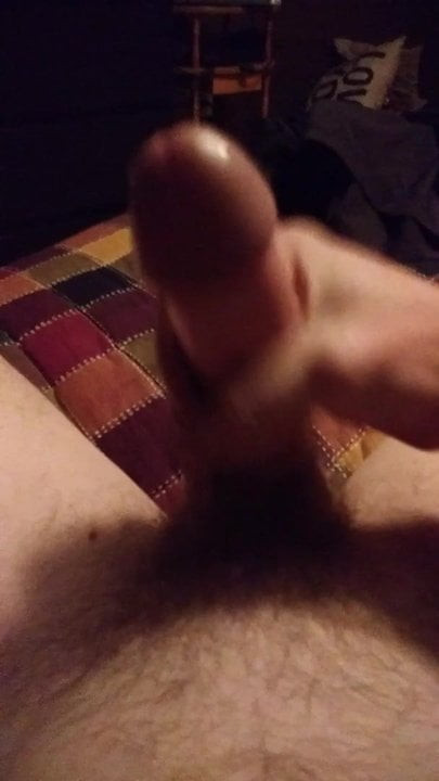 My white cock blowing a late night load