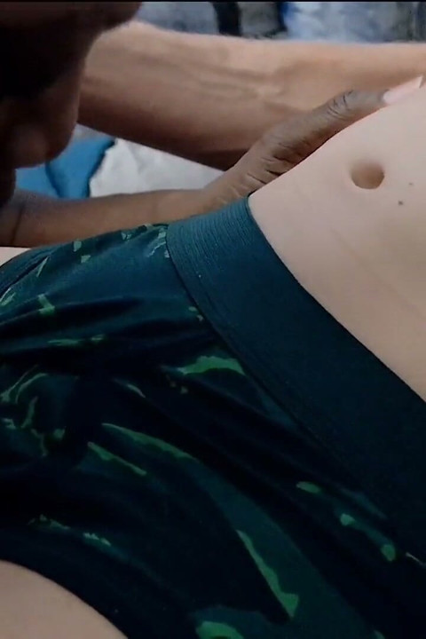 A Black Stepmom Sucks Her Little White Stepson in His Dinosaur Undies