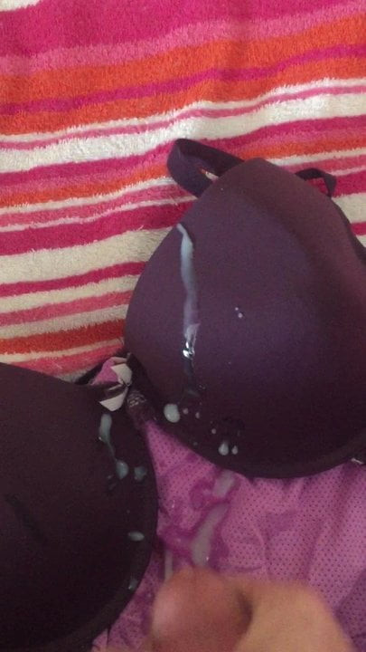 Cum on bra and panty