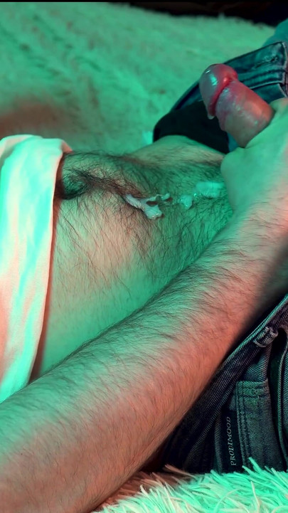 Captivating moment from "a young hot guy watches porn on his phone and jerks off his small cock."
