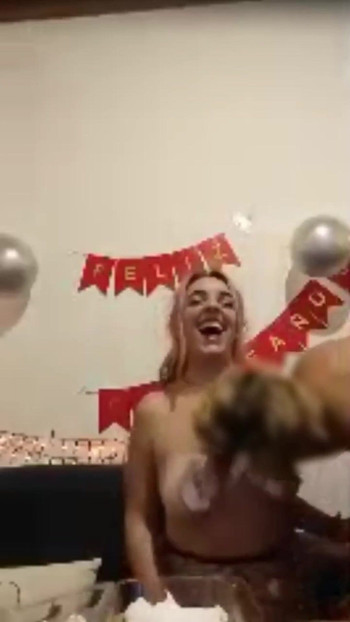 Spectacular moment from "HAPPY BIRTHDAY. HOTWIFE BLOWS THE CANDLE WHILE SUCKING THE DICK. LIVE NENAMALA"