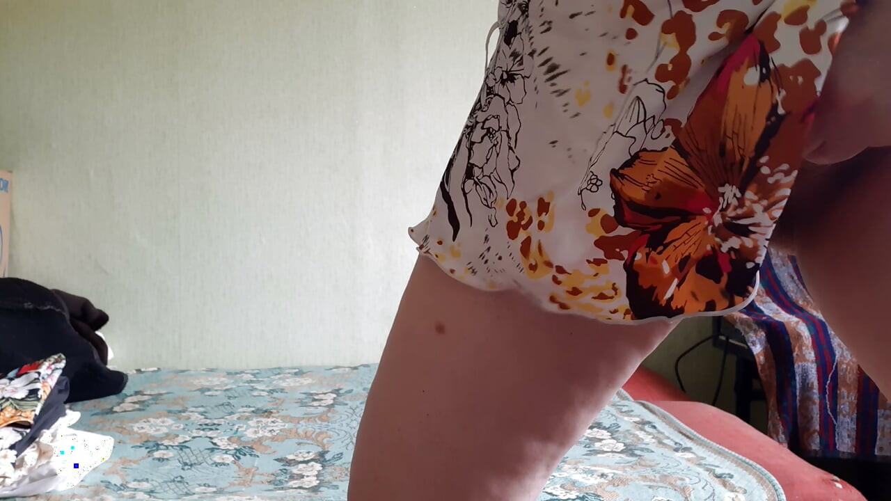 A passionate, milf woman intensely stimulates her hairy clitoris with a vibrator and cumming trembling all over