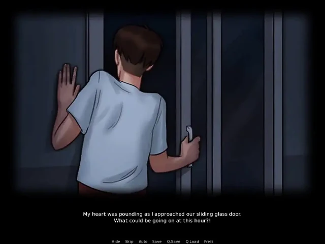 Summertime saga: stepson caught his stepmom naked in the pool with another women ep 186