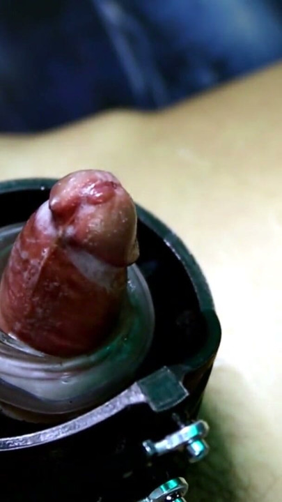 How long can this poor penis withstand the movements of a BDSM machine? | Clip 1