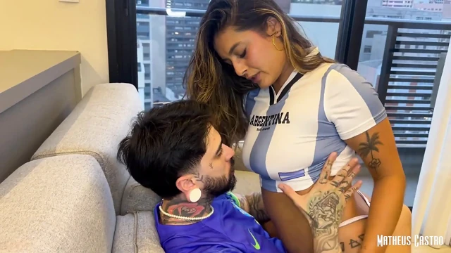 Argentinian Beauty Consoled Her Brazilian Friend After the World Cup Match